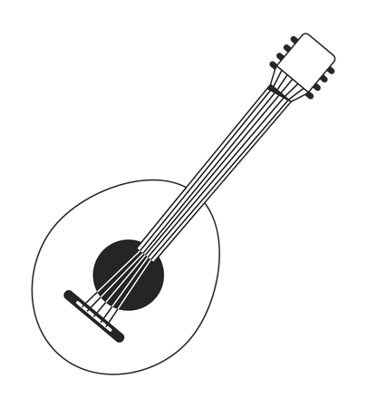 Instrumento musical domra  Ilustración