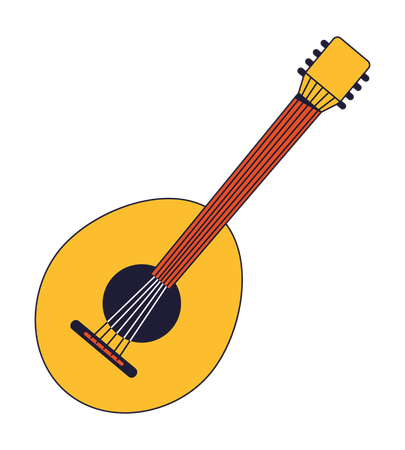 Domra musical instrument  Illustration