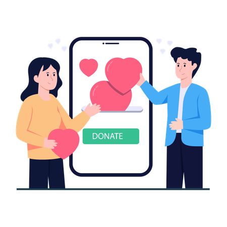 Donación de amor  Ilustración