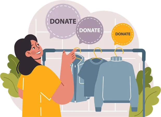 Donación de ropa  Ilustración