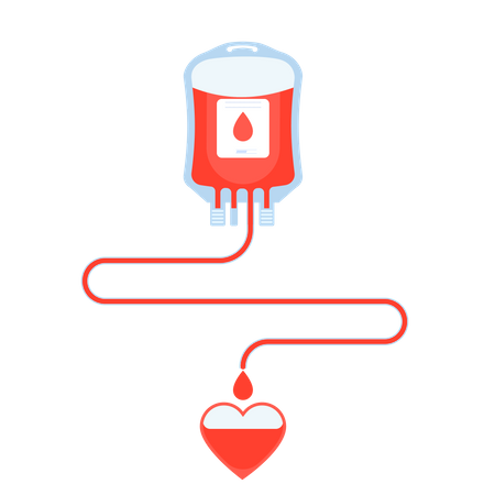 Donación De Sangre, Donar Sangre, Vida Segura Y Caridad  Ilustración