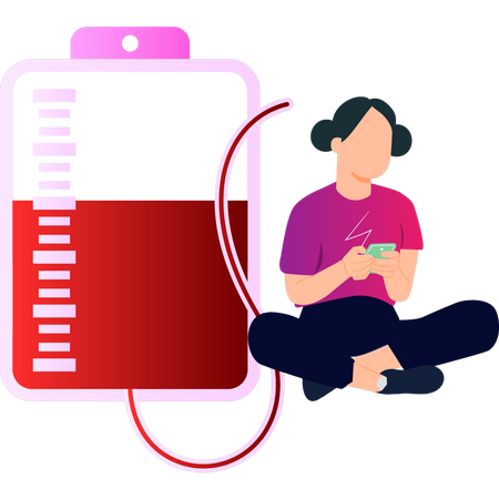 Donando sangre  Ilustración
