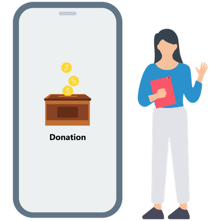 Donate money Illustration