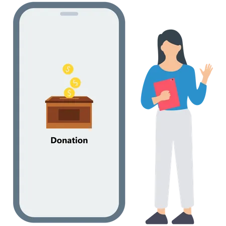 Donate money Illustration