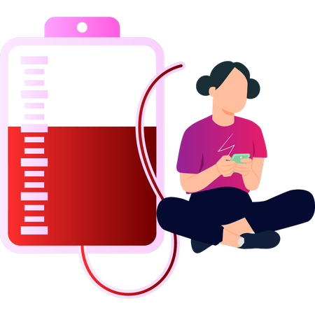 Donating blood  Illustration