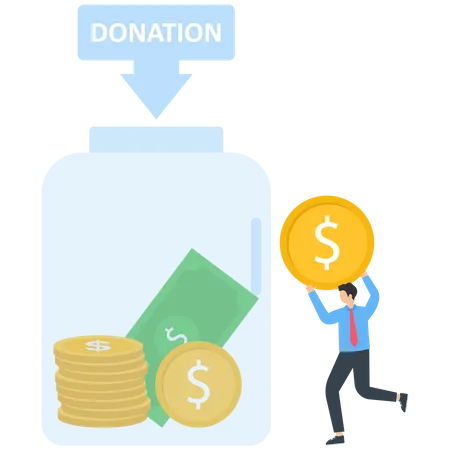 Donating money  Illustration
