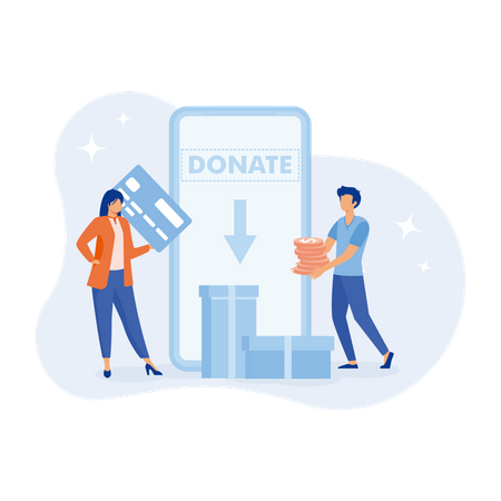 Donating money  Illustration