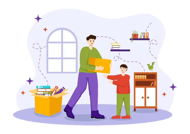 Child Charity Vector Illustration Of Charitable Support And Protection Of Children With Toy Donation Boxes Food And Medications Humanitarian Aid Illustration