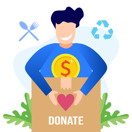 Donation box Illustration