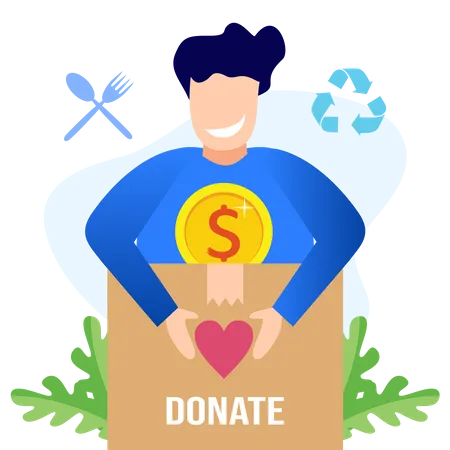 Donation box Illustration