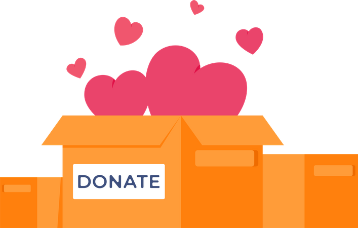 Donation box  일러스트레이션
