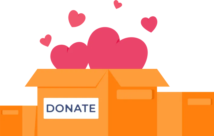 Donation box  일러스트레이션