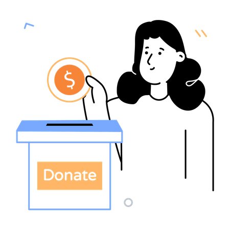 Donation Box  Illustration