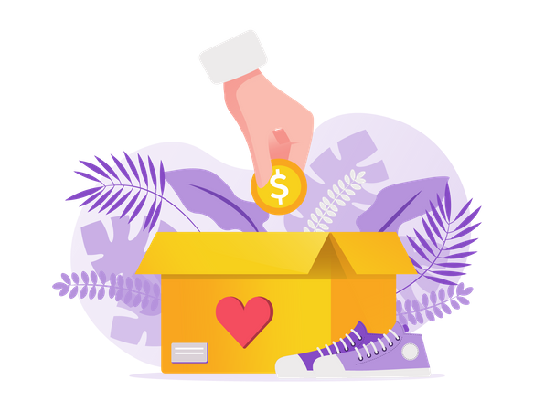 Donation Box  Illustration