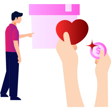 Donation box  Illustration