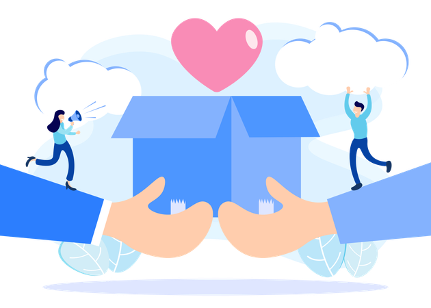 Donation box  Illustration