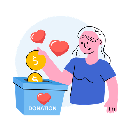 Donation Box  Illustration