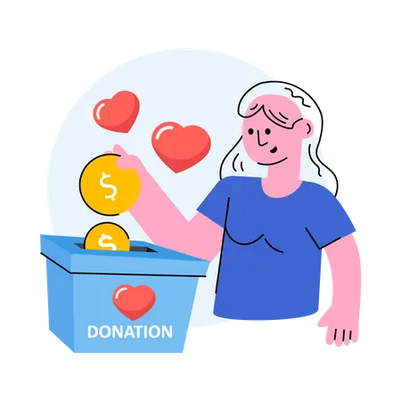 Donation Box  Illustration