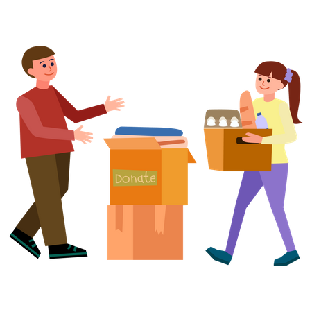 Donation box  Illustration