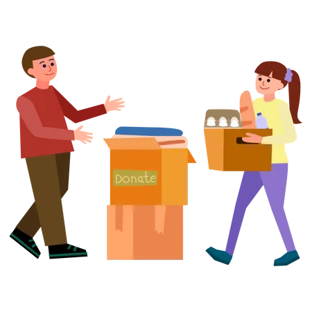 Donation box  Illustration