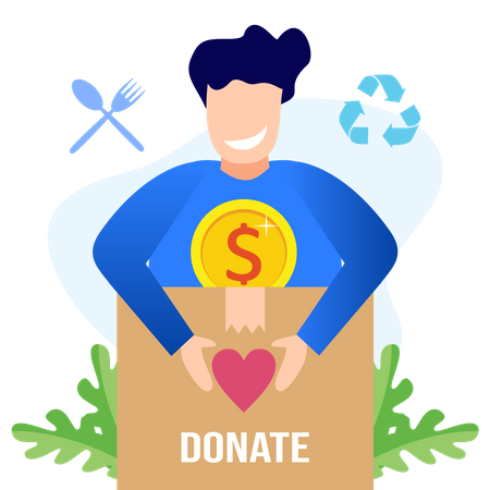 Donation box  Illustration