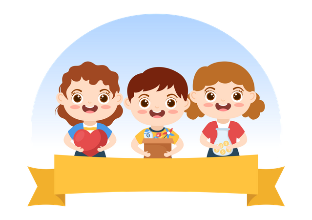Donation Box Toys for Children Illustration  Illustration