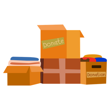 Donation boxes  Illustration