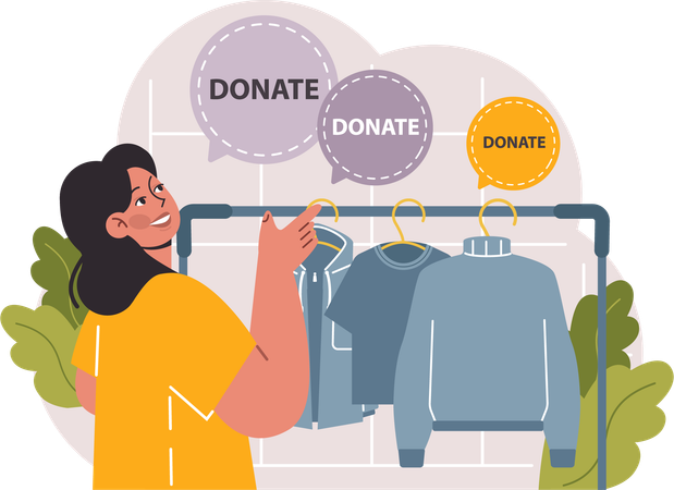 Donation of clothes  Illustration