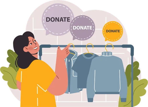 Donation of clothes  Illustration