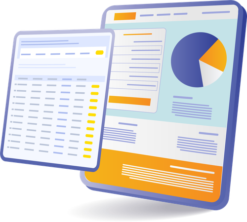 Données d'analyse commerciale  Illustration