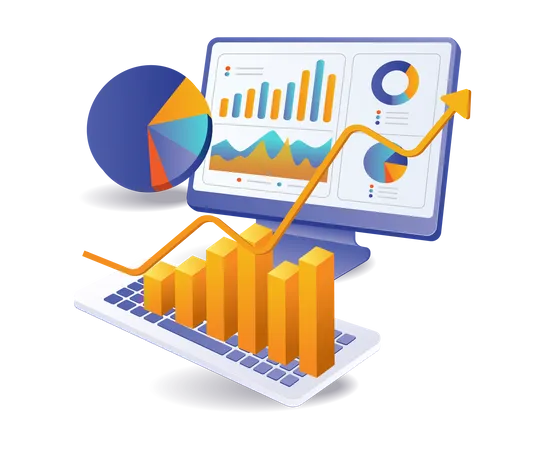 Données d'analyse du développement commercial  Illustration