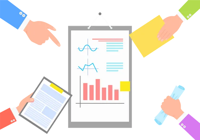 Statistiques de données d'entreprise  Illustration