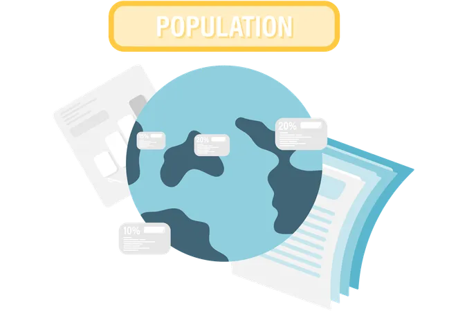 Données sur la population mondiale  Illustration