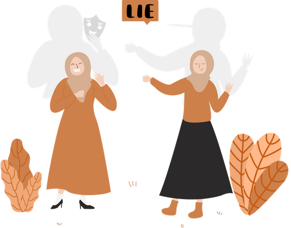 Don't Lie During Fasting Time  Illustration