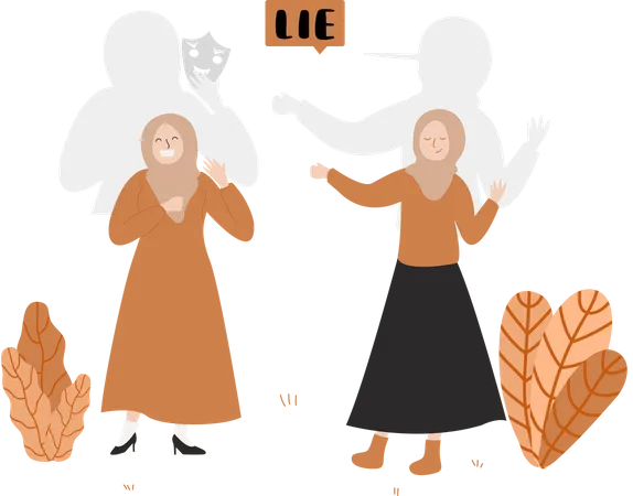 Don't Lie During Fasting Time  Illustration