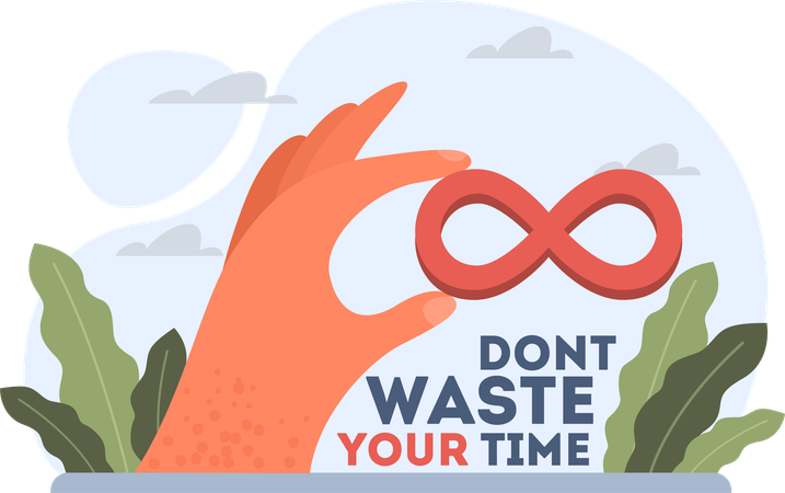 Don't waste your time  Illustration