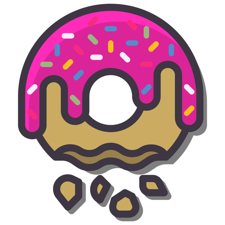 Donut de crema  Ilustración