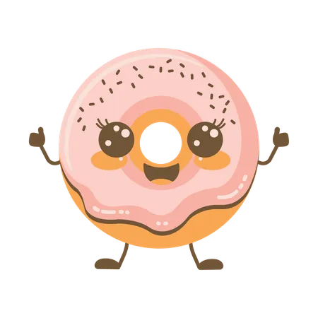 Rosquinha de morango  Ilustração