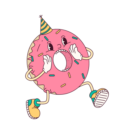 Donut Screams Loudly Illustration