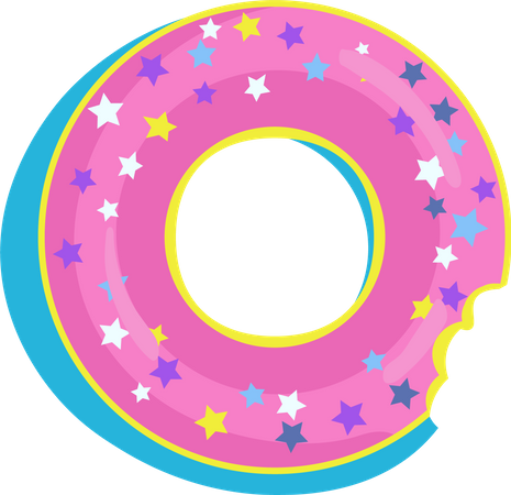 Donut shaped air mattress Illustration