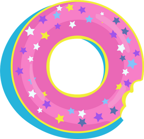 Donut shaped air mattress  Illustration