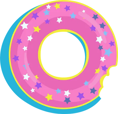 Donut shaped air mattress  Illustration