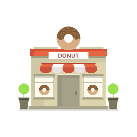 Donut Shop  Illustration