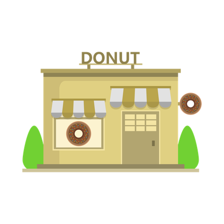 Donut Shop  Illustration