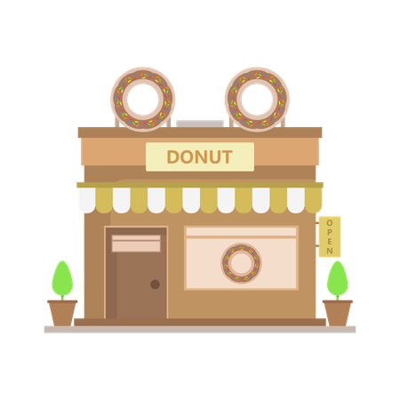 Donut Shop  Illustration