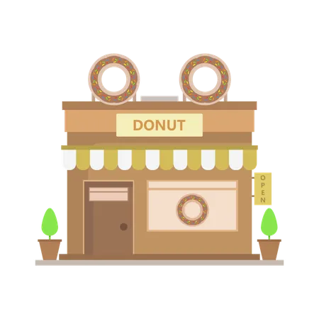 Donut Shop  Illustration