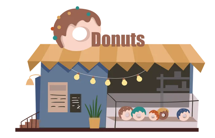 Casa de donuts  Ilustração
