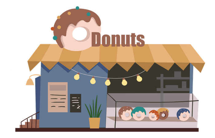 Donuts House  Illustration