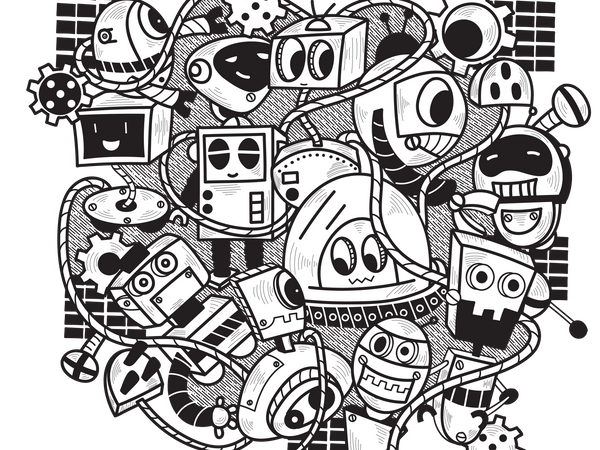 Robô Doodle  Ilustração