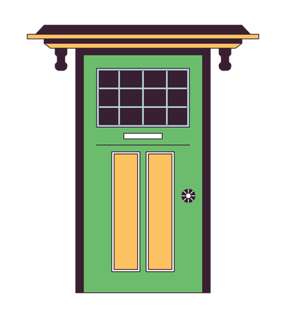 Door building exterior  Illustration